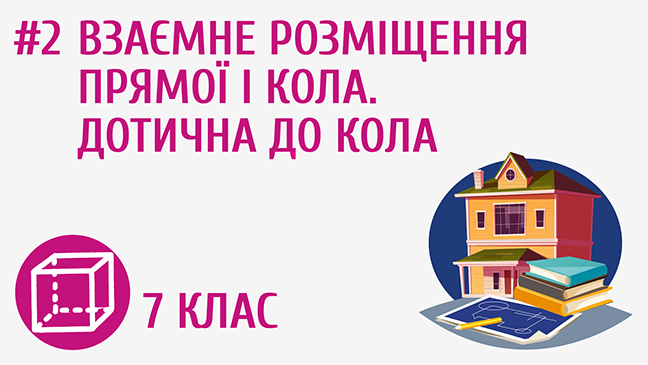 Взаємне розміщення прямої і кола. Дотична до кола