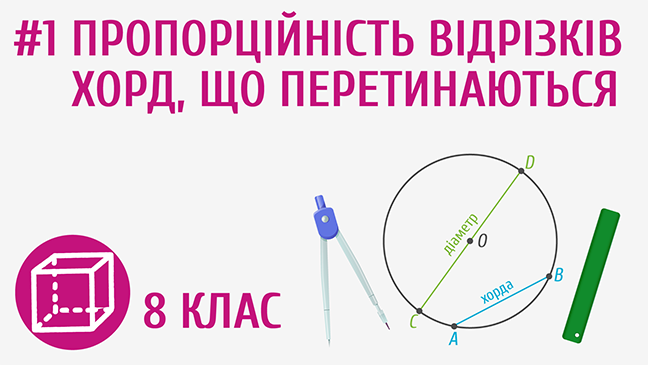 Пропорційність відрізків хорд, що перетинаються