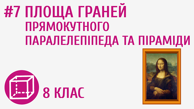 Площі граней прямокутного паралелепіпеда та піраміди