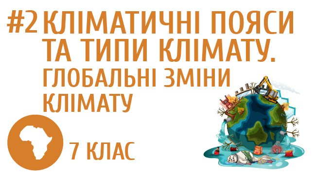 Кліматичні пояси та типи клімату. Глобальні зміни клімату