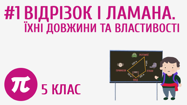 Відрізок і ламана. Їхні довжини та властивості