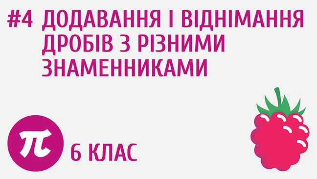 Додавання і віднімання дробів з різними знаменниками